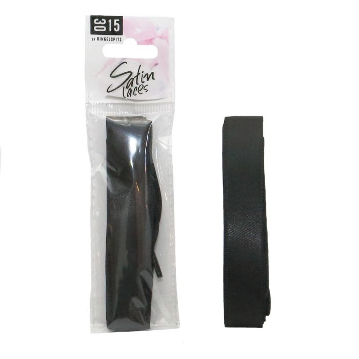 By Ringelspitz Satiininauhat 90 cm Musta